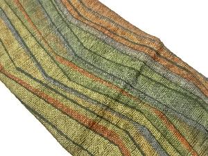 都喜ヱ門　泥染変わり縞模様織出し名古屋帯